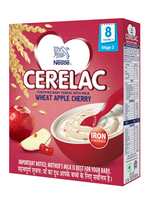 Nestle Cerelac Wheat Cherry Apple Stage (II)